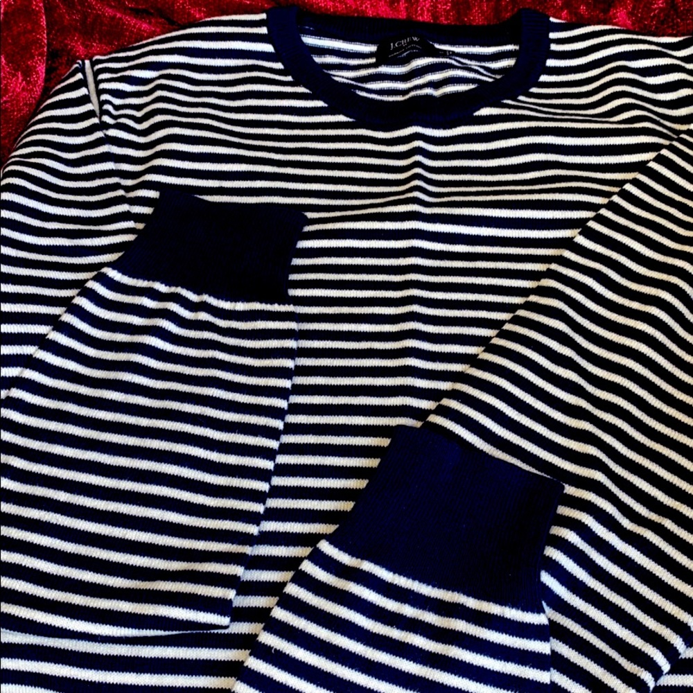 J Crew Mens Sz.Sm. Harbor Cotton striped sweater